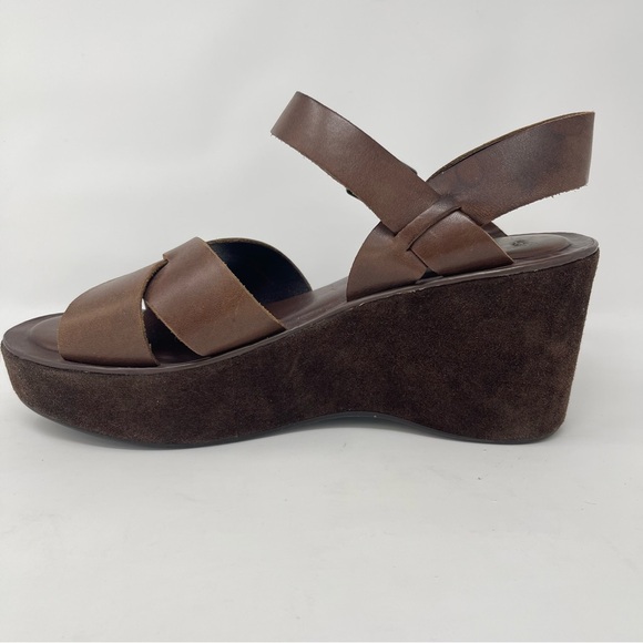 Kork-Ease Ava Suede & Leather Platform Sandal‎ Chocolate Brown, Women's Size 9 - Picture 4 of 10